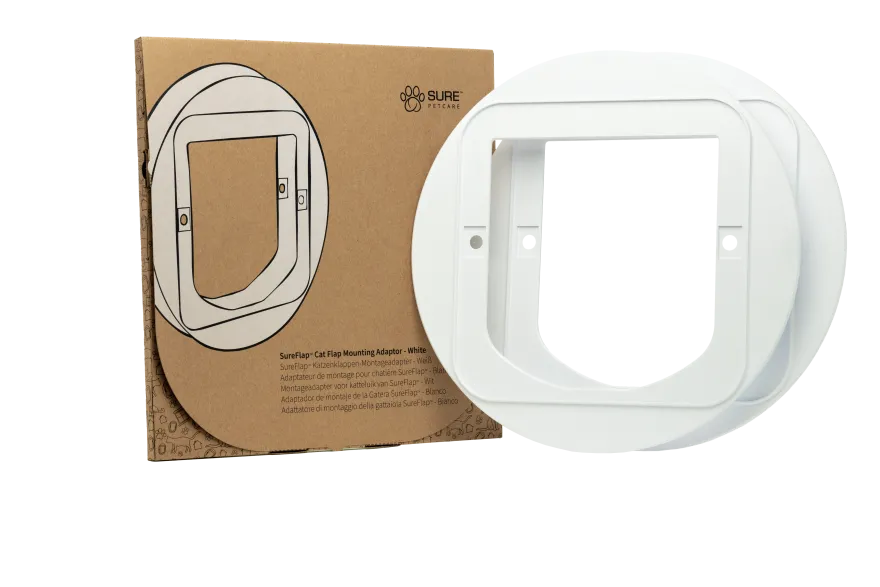 Adapter for montering av katteluke hvit/grå