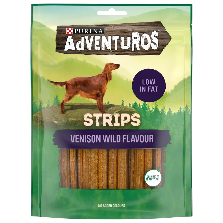 Adventuros Strips med hjortesmak 90 g