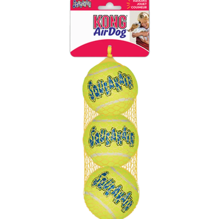 Air Dog Squeakers Ball leketøy gul XSmall