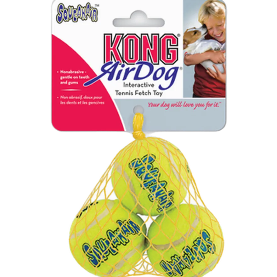 Air Dog Squeakers Ball leketøy gul XSmall