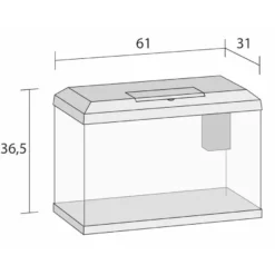 Akvarium Primo 110 2.0 Svart 81X36X43,5 cm 110L