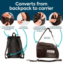Bag Deluxe transportveske og ryggsekk Svart 43x26,5x26,5cm