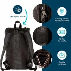 Bag Deluxe transportveske og ryggsekk Svart 43x26,5x26,5cm