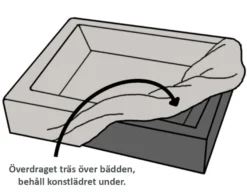 Biabed-trekk Ribbe grå nr. 4 - 70 x 85 cm