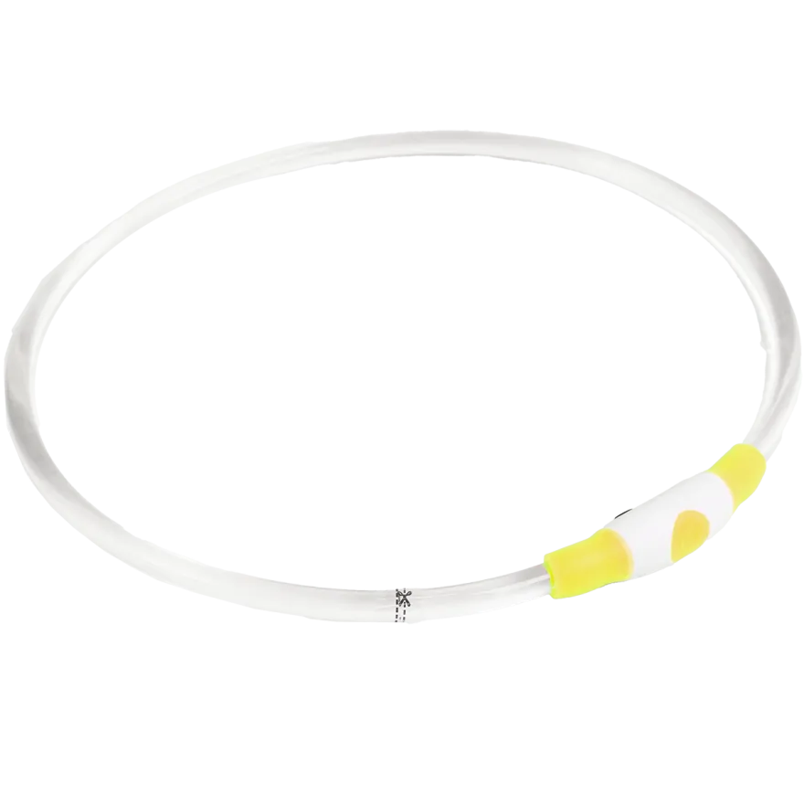 Blinkende krage LED Aura, 8 mm, 35-60 cm, gul