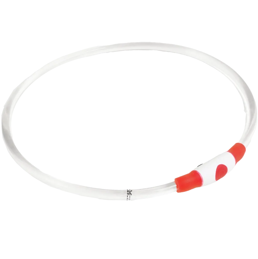 Blinkende krage LED Aura, 8 mm, 35-60 cm, rød