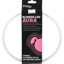 Blinkende krage LED Aura, 8mm, 35-60cm, Rosa
