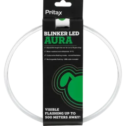 Blinkende krage LED Aura, 8 mm, 35-60 cm, grønn