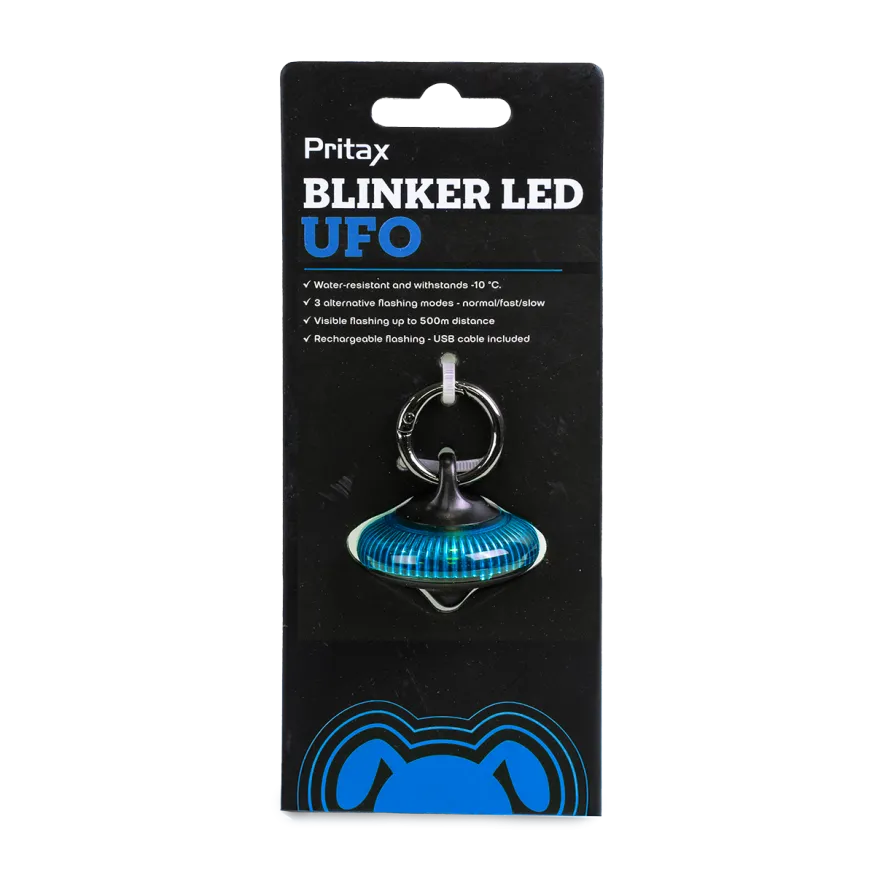 Blinkende LED UFO, 5x6,5cm, Blå
