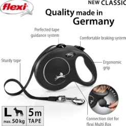 Bånd New Classic Band Black Large 8 m, maks. 50 kg, svart