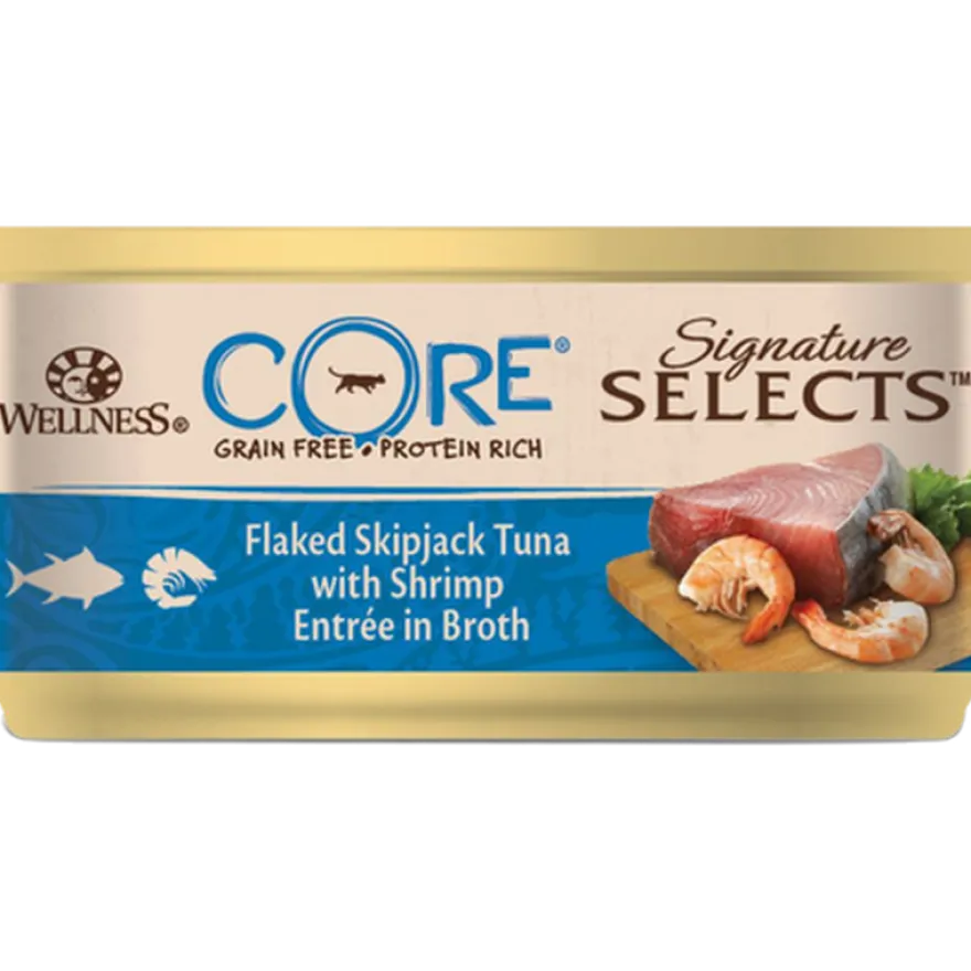Cat Adult Signature Selects Flaked Tuna & Shrimp in Broth Wet 79g