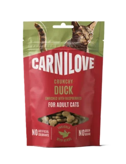 Cat Crunchy Snack Duck Enriched with Raspberries 50g
