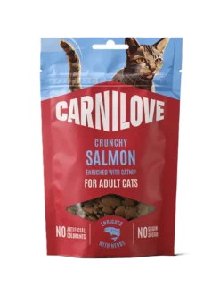 Cat Crunchy Snack med laks og kattemynte 50 g