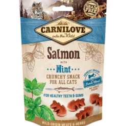 Cat Crunchy Snack Salmon & Mint 50 g x 10 stk.