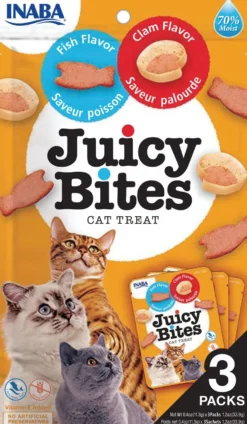 Cat Juicy Bites Fish/Clam 3 stk
