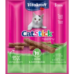 CatSticks Mini Chicken & Catnip 3x6g, 20 stk.