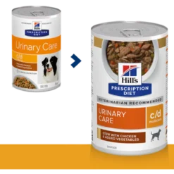 c/d Multicare Urinary Care Chicken & Veg Stew Canned - Wet Dog Food 354 g x 12