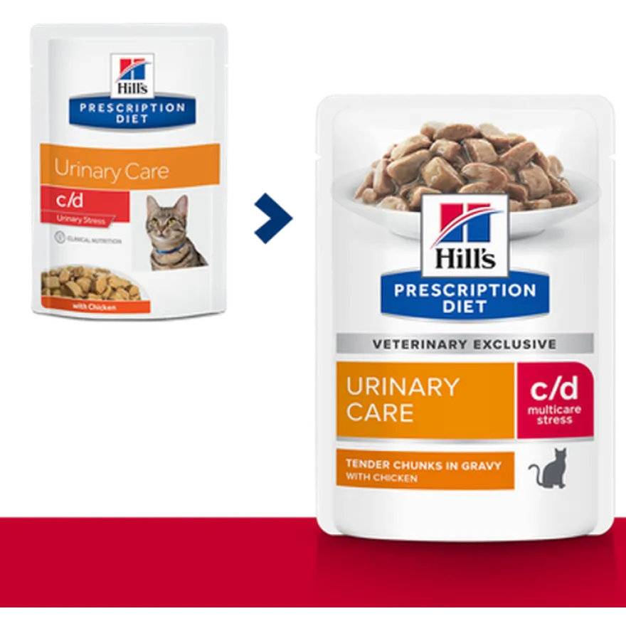 c/d Urinary Stress Chicken Pouch 12x85g