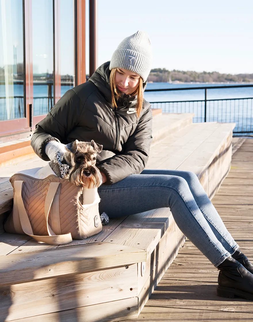 ComfortCuddle bæreveske, 38x20x28cm, Beige