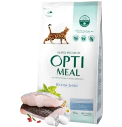 Complete dry pet food for adult cats high in cod fish, 1,5 kg