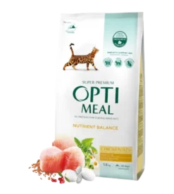 Complete dry pet food for adult cats- chicken, 1,5 kg