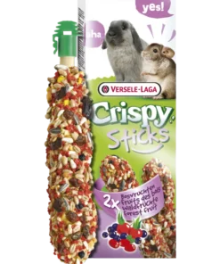 CrispySticks Kaniner-Shinchillaer Skogsfrukt 2-pk.