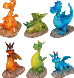 Dekorasjon «Dragon» 4,4 x 7,7 x 7,9 cm, ulike figurer