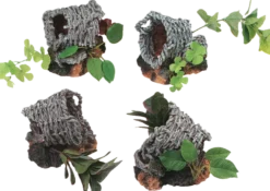 Dekorasjonskurv med plante, 18 x 16 x 8 cm, Blandede dekorasjoner