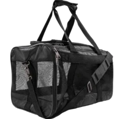 Deluxe kjæledyrholder svart medium 43x28x26,5cm