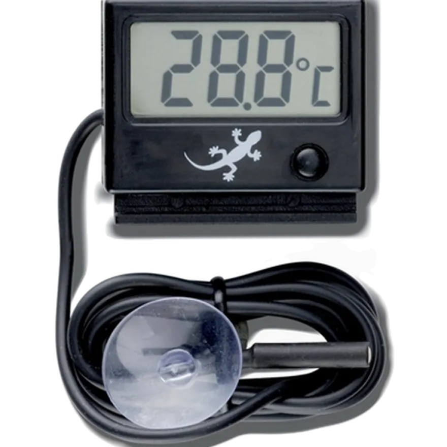 Digitalt termometer - Terrariumtemperatur svart 4,5 cm