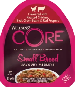 Dog Adult Savoury Medleys Small Breed Kylling, storfekjøtt, bønner og pepper våt 85g