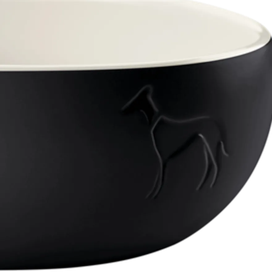 Dog & Cat Feeding Bowl Lund Ceramic Gray 550 ml