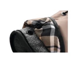 Dog Coat Uppsala 2in1 Detachable Lining Taupe 45 cm