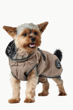 Dog Coat Uppsala 2in1 Detachable Lining Taupe 45 cm