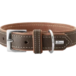 Dog Collar Porto Dark Brown/Cognac 65 - Neck 50-56cm