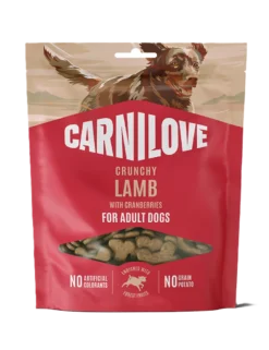 Dog Crunchy Snack Lam med tyttebær 200 g