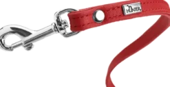 Dog Leash Nappa Petit Red 140 cm, 8 mm