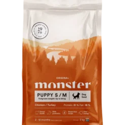 Dog Original Puppy S/M Kylling/kalkun 2 kg