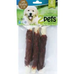 Dogsnack Lam tyggebein 28 cm/3 stk.