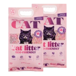 Eco-Friendly Cat Litter 6L x 2 - Bubble-gum