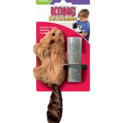 Etterfyllbar katteleketøy med kattemynte Beaver Brown, One Size