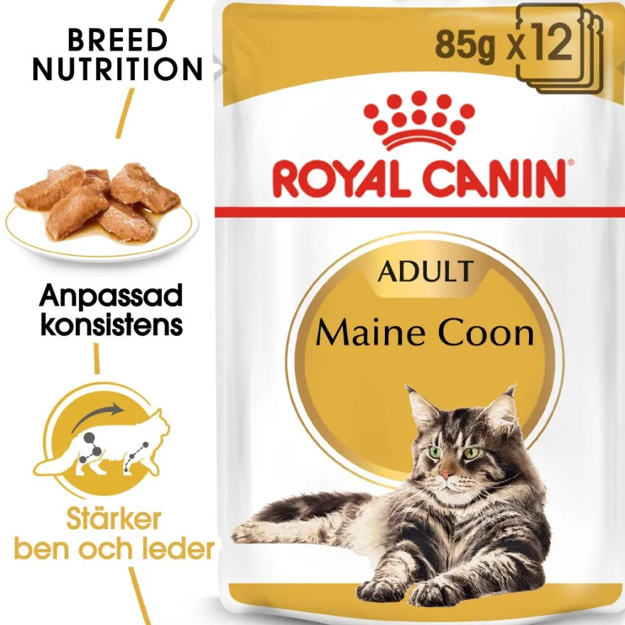Feline Breed Wet Maine Coon Gravy 85 g x 12 stk - porsjonsposer
