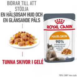 Feline Wet Hair & Skin Care Jelly 85 g x 12 stk - porsjonsposer