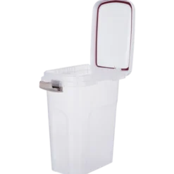 Fôrbeholder for tørrfôr og strø, hvit 25 L