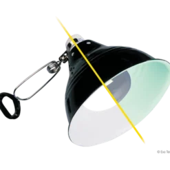 Glow Light - Porselensklemmelampe + glødereflektor svart 14 cm