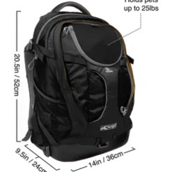 G-Train ryggsekk hund svart 53x33x25cm