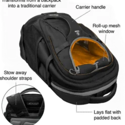 G-Train ryggsekk hund svart 53x33x25cm