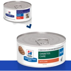 Hills Prescription Diet Feline m/d Diabetes/Weight Minced Original Can - Wet Cat Food 156 g
