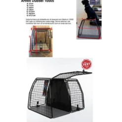 Hundebur Double Black Medium Medium - 10005 - 83x97x67,5 cm