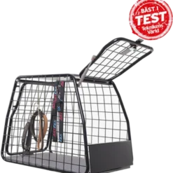 Hundebur med lasteterskel i svart Small - 10010 - 67x42,3x50 cm